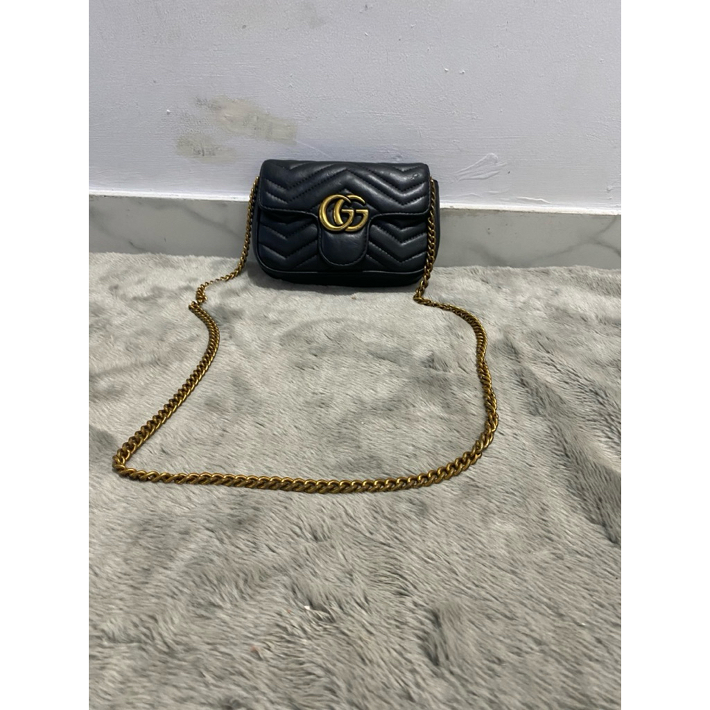 sling bag mini hitam kulit dr gucong preloved