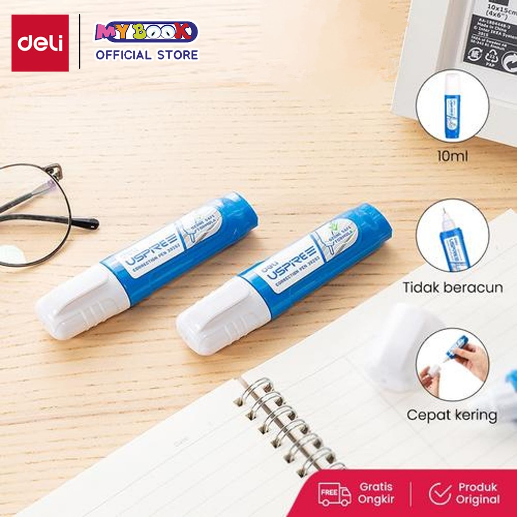

Deli Tip X Koreksi Pena Ujung Logam tidak beracun 10ml E39292 - 1 pcs