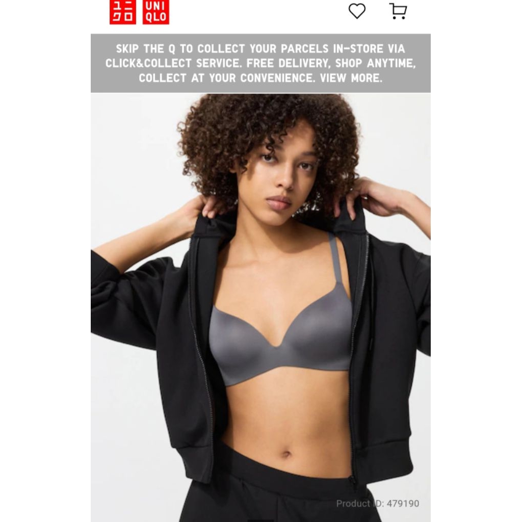 Uniqlo Women's  Wireless  Bra 3D  tanpa kawat size 85/90 ABC dan 75/80 ABC