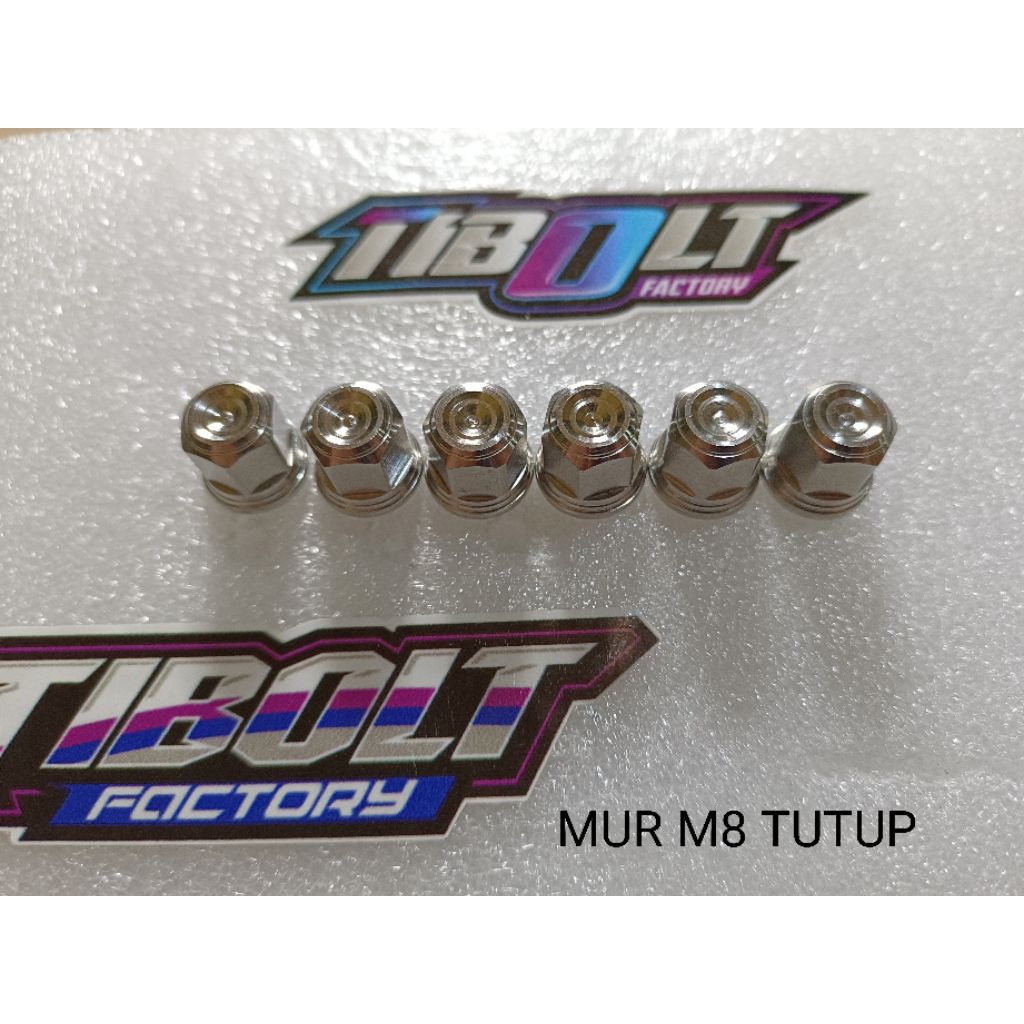 Mur Stainless M8 Tutup Drat 12
