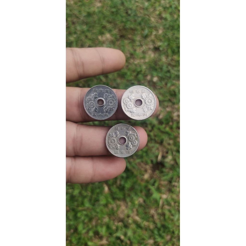 Borongan Japan Lucky 50 Yen Showa Choice Of Year 46 / 49 / 50 - Preloved Vintage