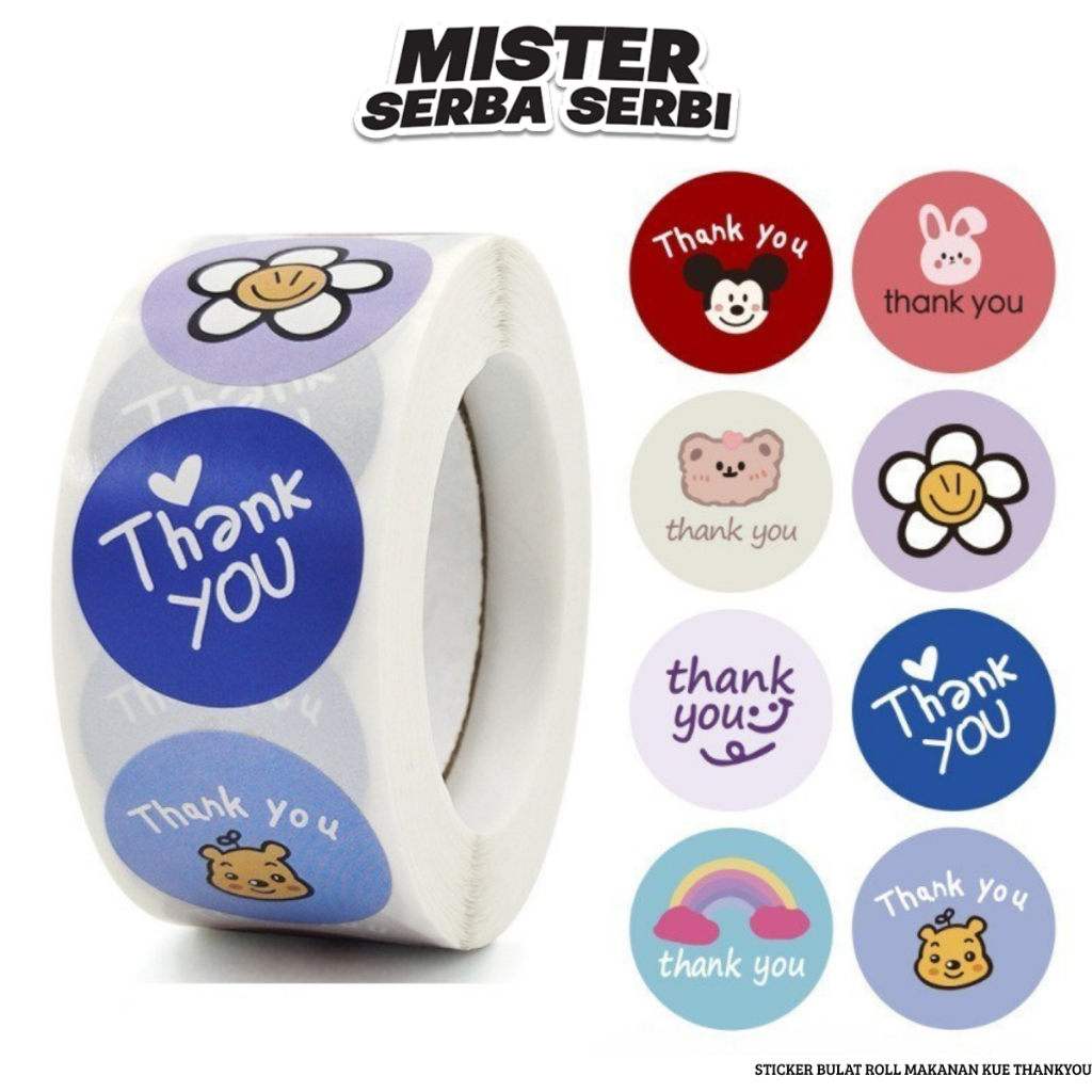 

MSS STIKER SELAMAT MENIKMATI STICKER BULAT ROLL MAKANAN KUE THANKYOU TERIMA KASIH 500 PCS H787