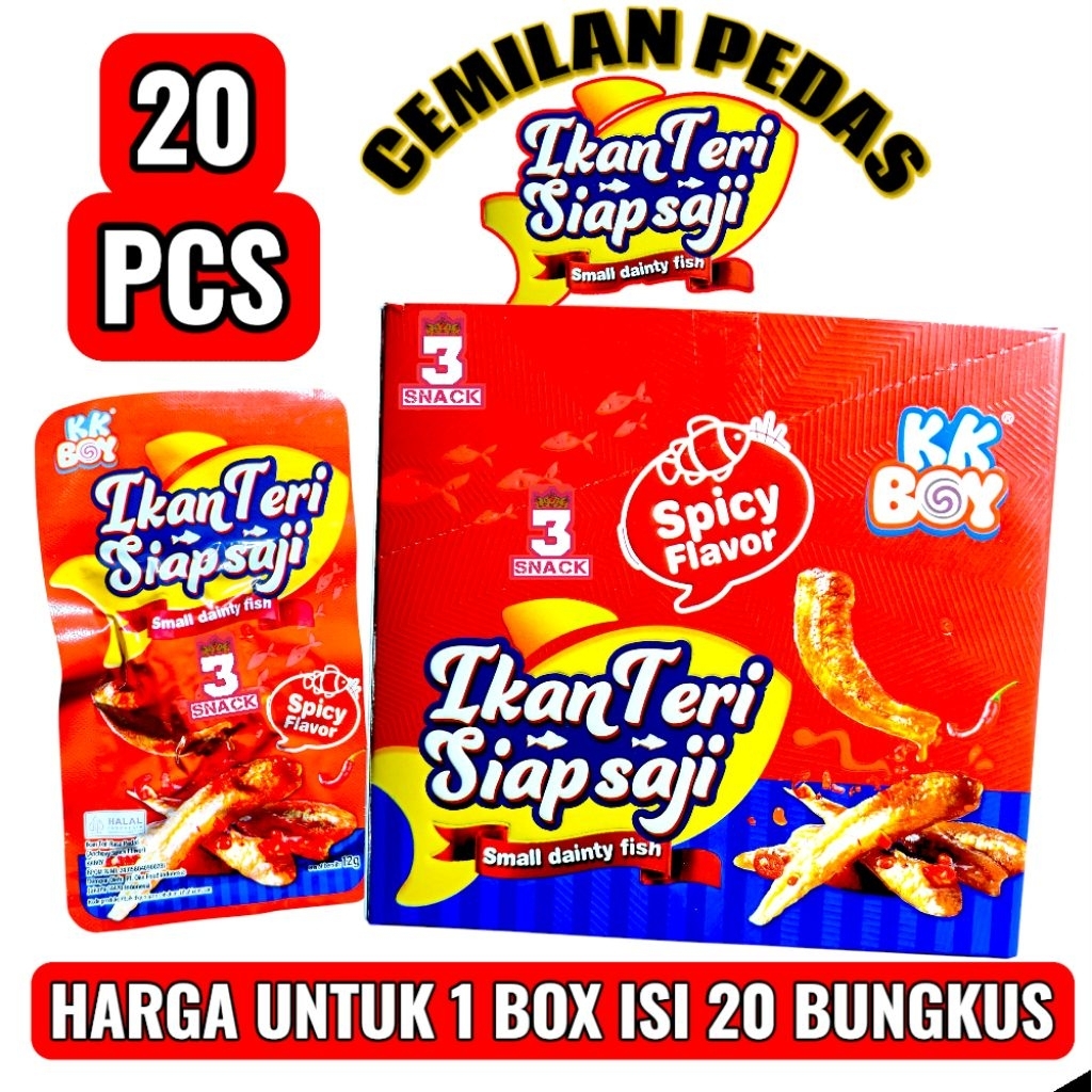 

CEMILAN VIRAL PEDAS IKAN TERI SIAP SAJI ISI 20 BUNGKUS