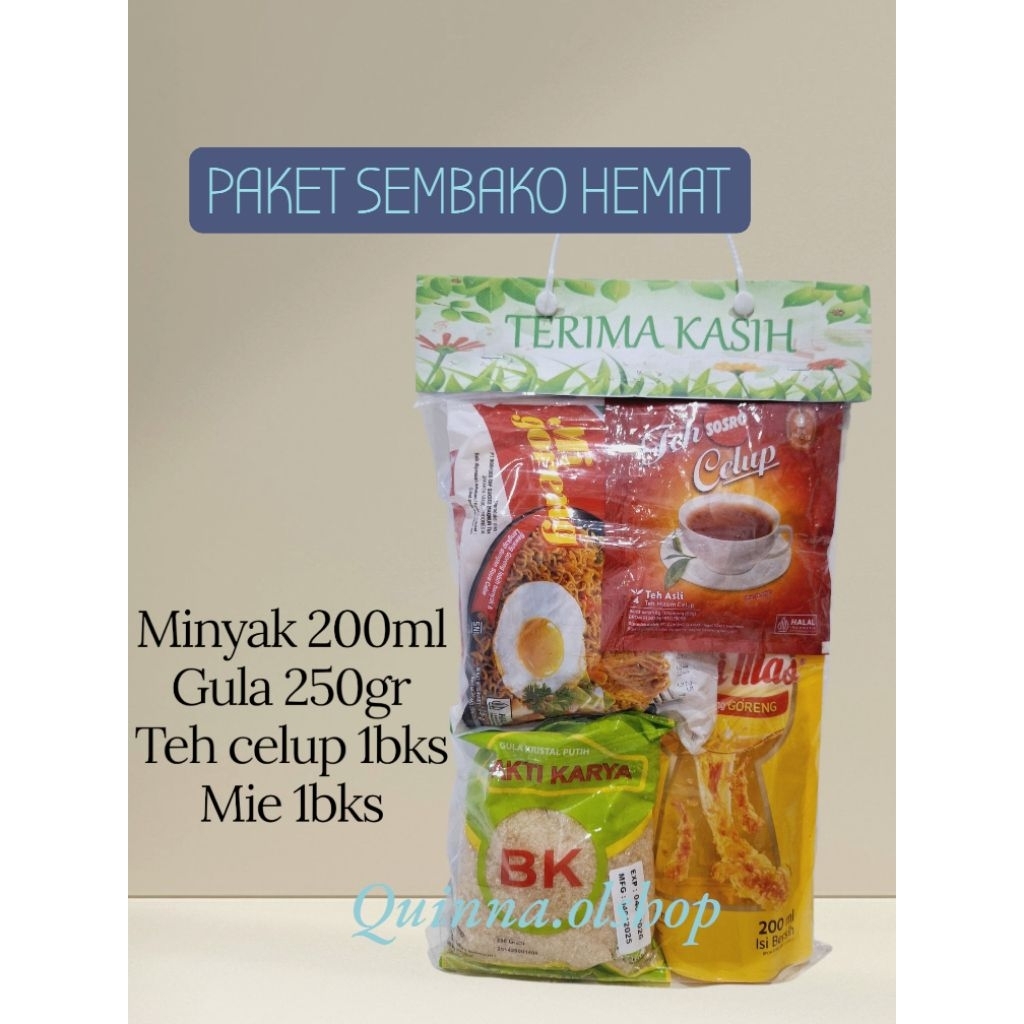 

PAKET SEMBAKO HEMAT UTK BERBAGI/DONASI/HADIAH/BINGKISAN/HAMPERS.. DLL.. (bs costum label)