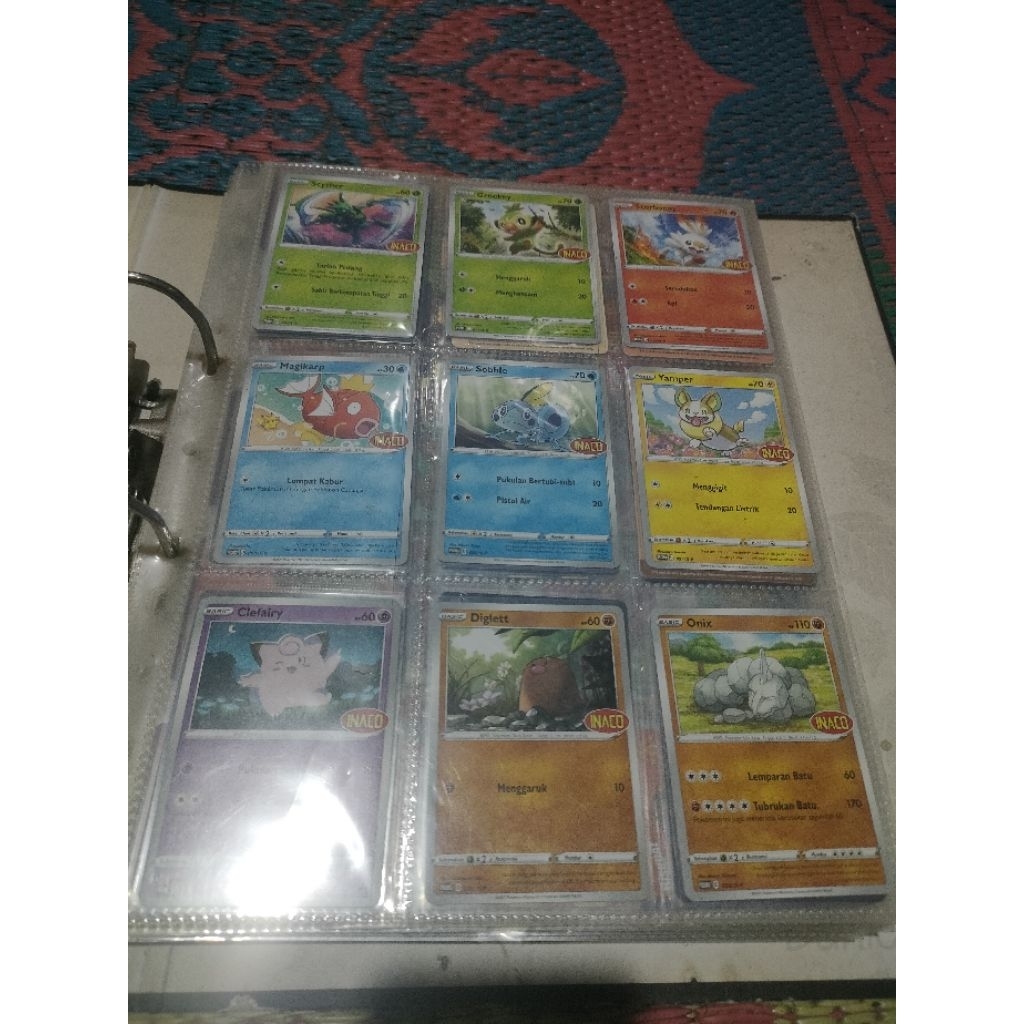 Kartu pokemon promo inaco set 10 pcs dan good day pikachu