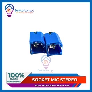 Socket Mic Mono STEREO Body Segi 3P Soket kotak BULAT Akai Audio KUALITAS BAGUS