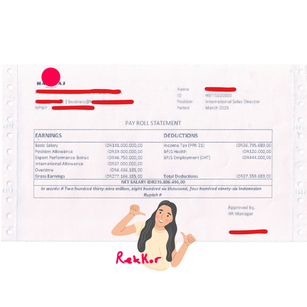 

Jasa Pembuatan Slip Gaji Custom Nama Perusahaan/Karyawan (Softfile Scan PDF + Hardcopy Print)