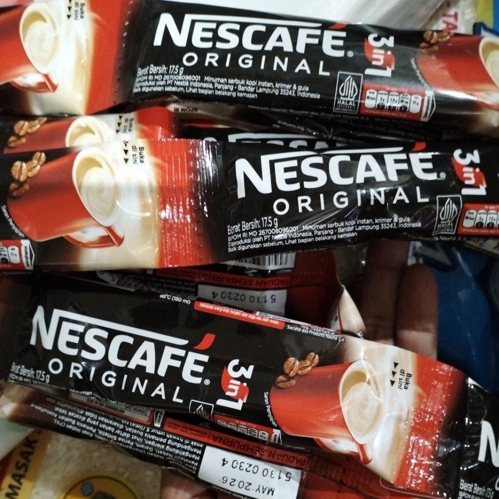 

Nescafe 3 in 1 / Nescafe original 3 in 1 18 gr / Nescafe 3 in 1 renteng isi 10 saset
