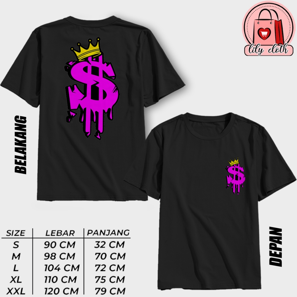 KAOS KING DOLLARS || RAJA DOLLAR BAJU KECE KEREN KAOS DISTRO PREMIUM TSHIRT BISA COD
