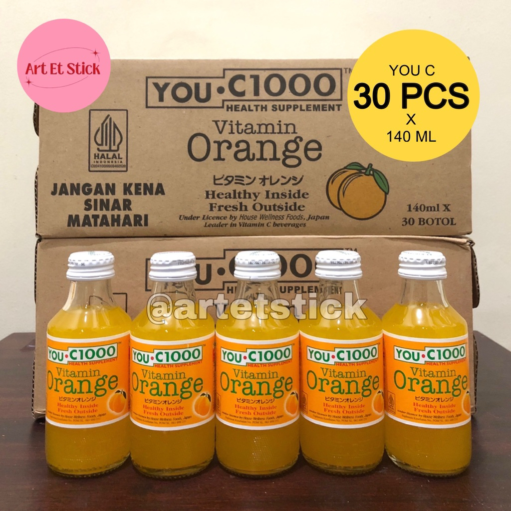 

YOU C 1000 Vitamin Orange 140 ml - 1 Dus Isi 30 Botol Kaca