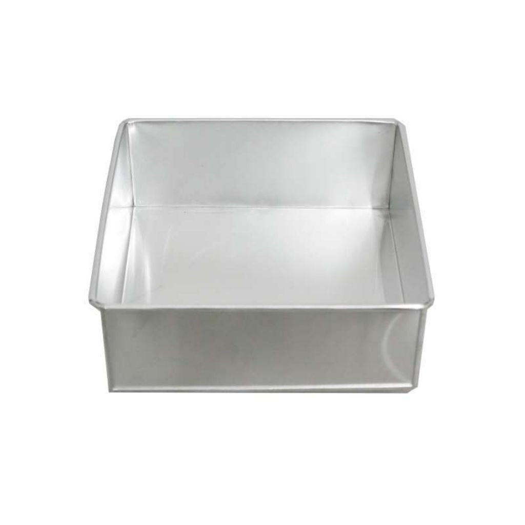 loyang kue bolu kotak aluminium anti lengket ukuran 22×22×7