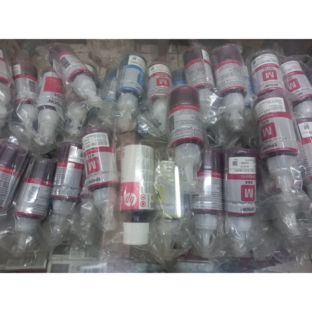 Tinta Epson 664 TriColour ( C M Y ) Original Tanpa Kemasan/ Tanpa Dus