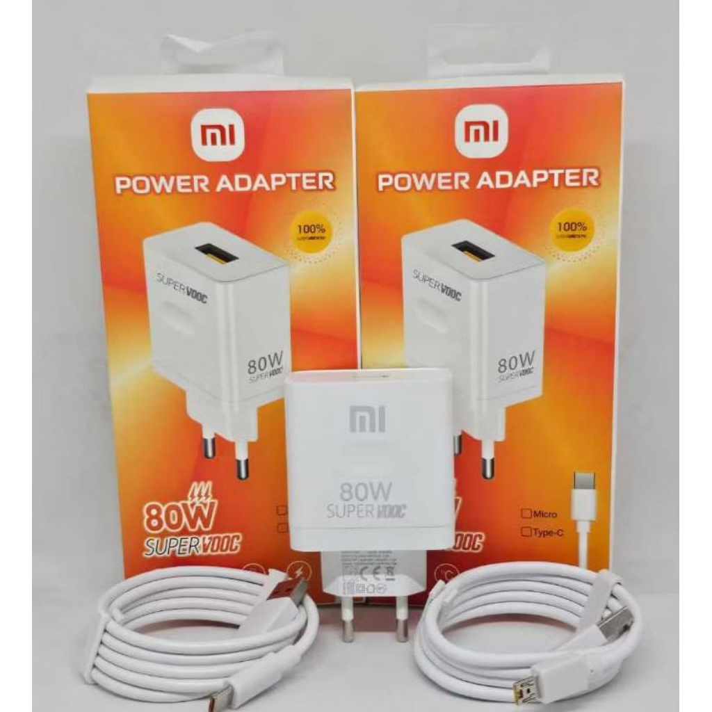 Charger redmi / xiaomi super FAST CHARGING 80W ( SUPER DART/SUPER VOOC ) USB MICRO/TYPE C original 1