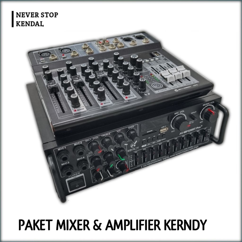 PAKET MIXER & AMPLIFIER KERNDY + JEK