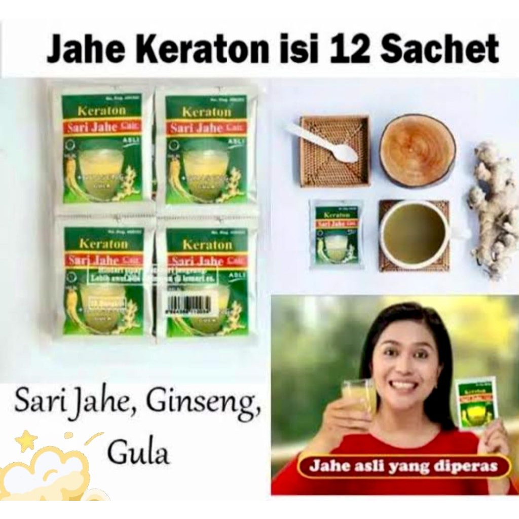 

Sari Jahe Keraton Cair Isi 12 Sashet | 100% Asli Original