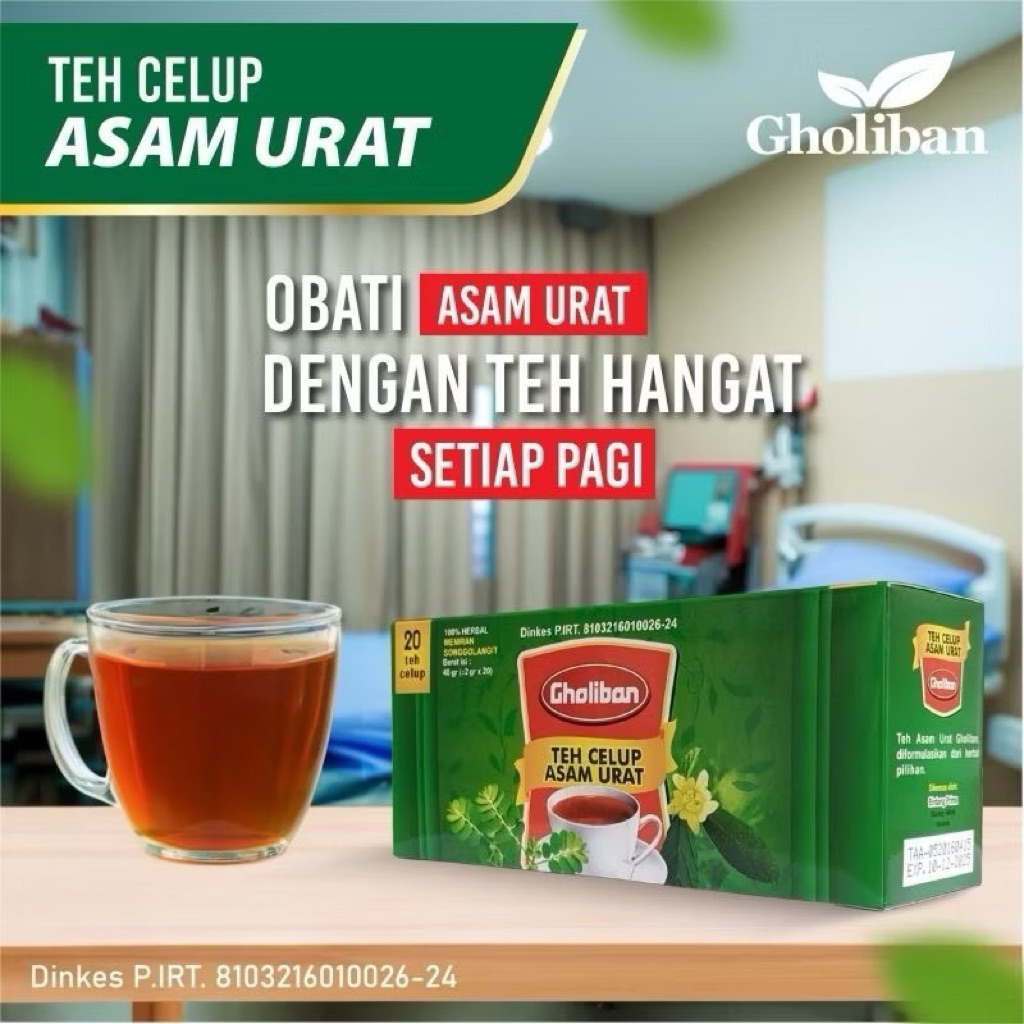 

Teh Celup Herbal Asam Urat Gholiban