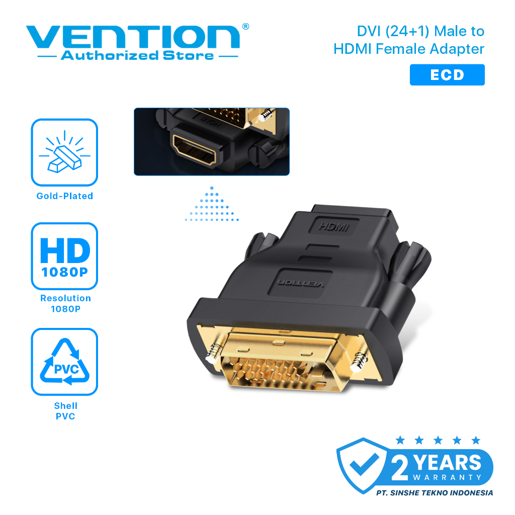 Vention Adapter Converter DVI-D (24+1) to HDMI Bi-directional ECD AIL