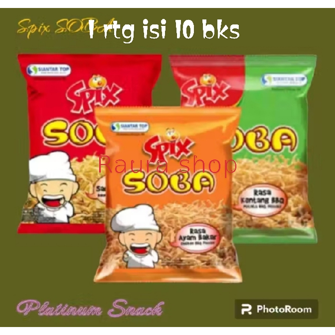 

SOBA SPIX Mie Renceng 10 pcs x 17gr Spix Soba Mie Goreng Instant siap makan snack cemilan anak murah