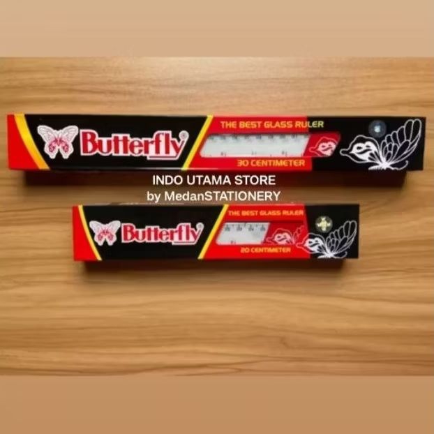 

[12 PCS] ROL | PENGGARIS PLASTIK BUTTERFLY 20 CM | 30 CM