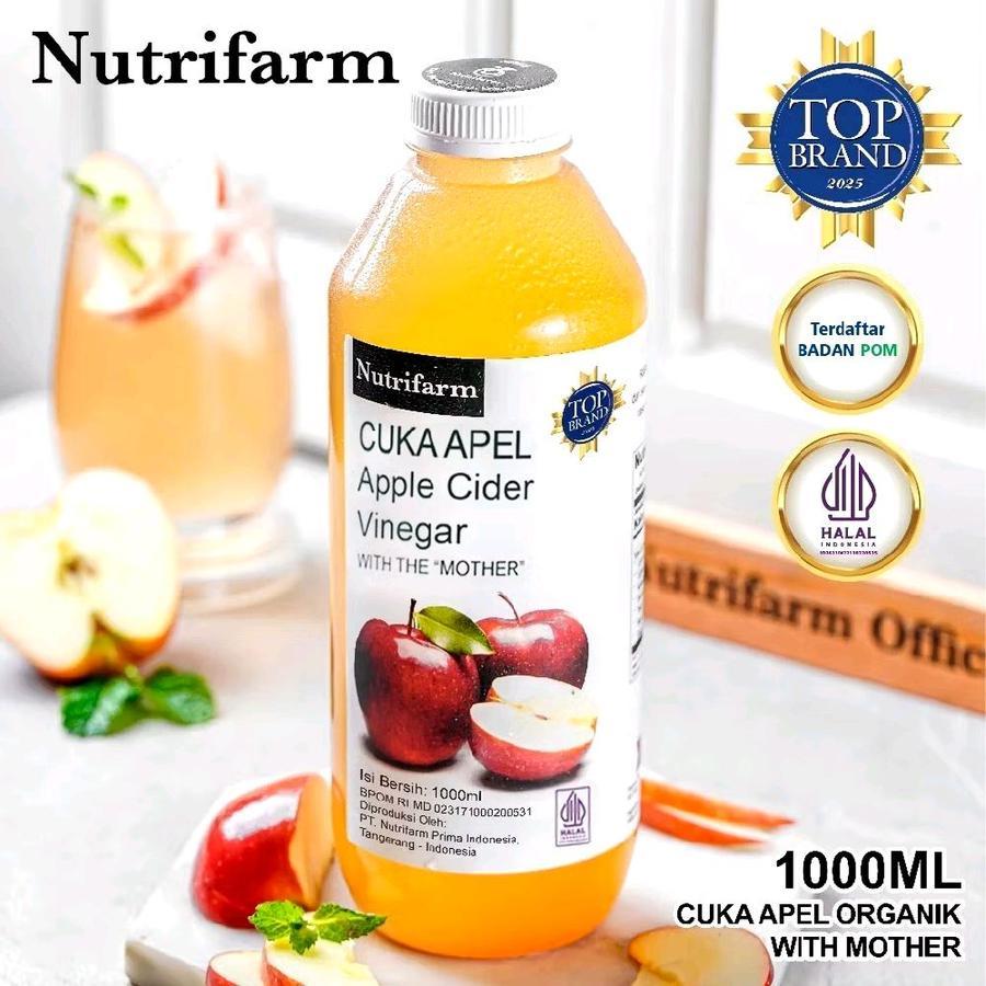 

Cuka Apel Original With Mother Organik 1000 ML Halal BPOM For Health And Diet