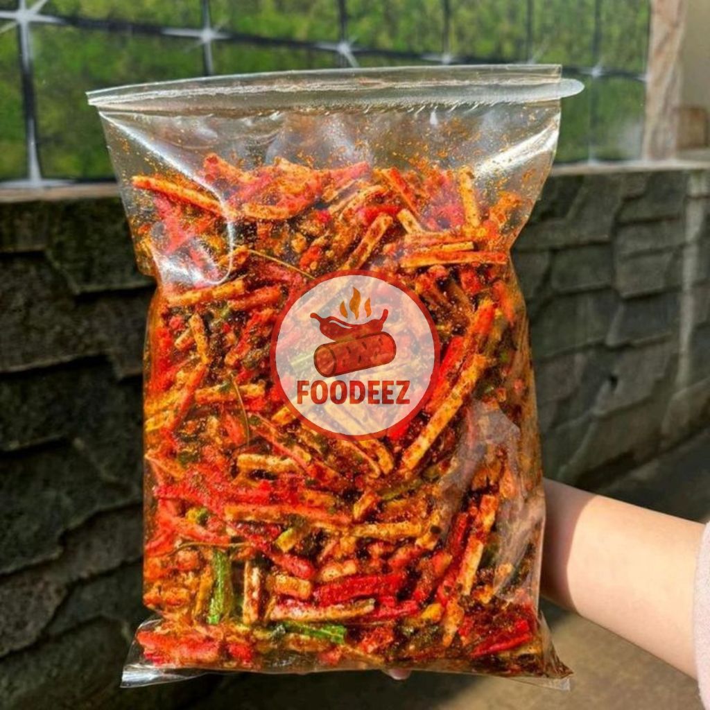 

seblak kerupuk jaat beton pedas daun jeruk bumbu melimpah/kerupuk jaat original daun jeruk kemasan 500gram 250gram