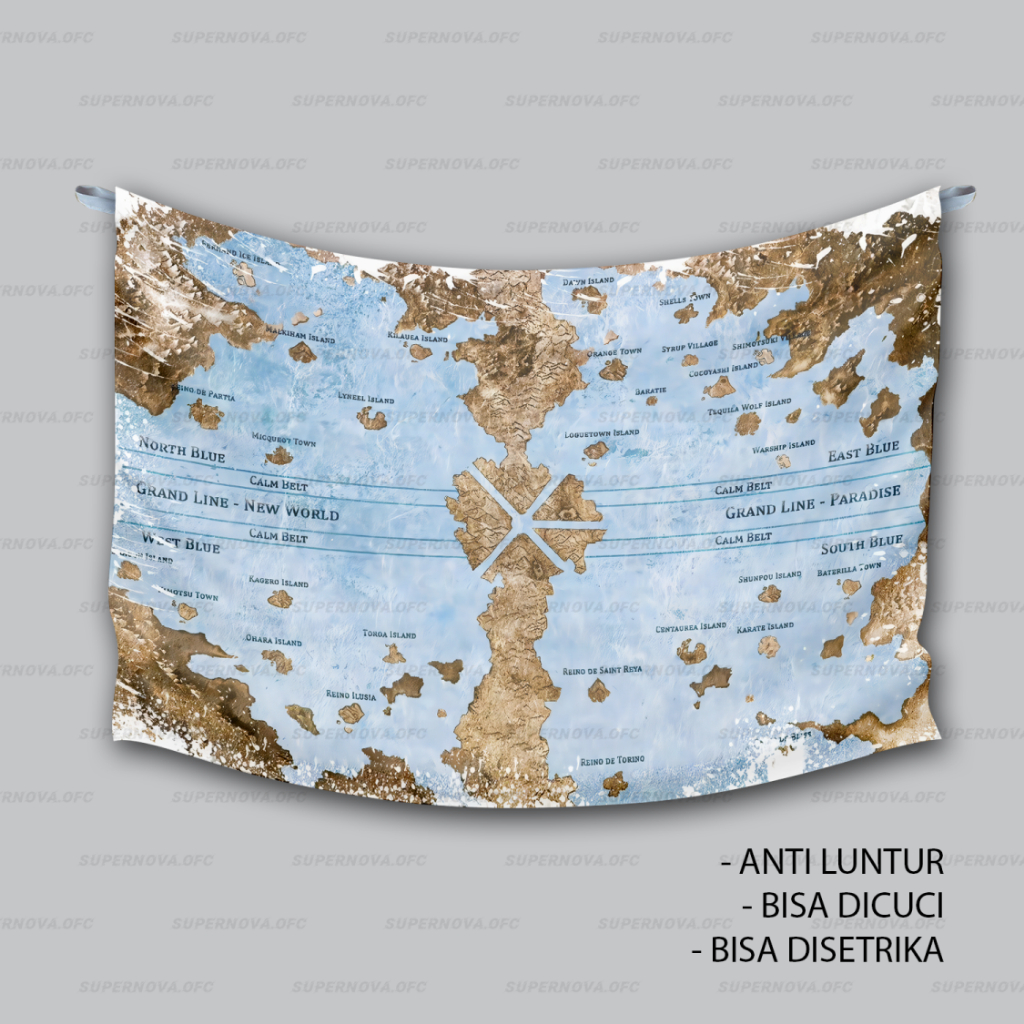 POSTER KAIN TAPESTRY BENDERA PETA ONE PIECE