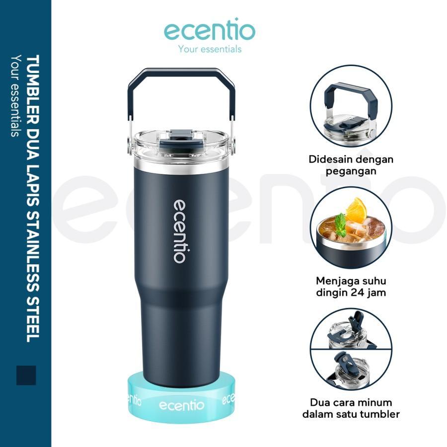 Ecentio Tumbler Botol Minum Double Layer Stainless Steel 900ml