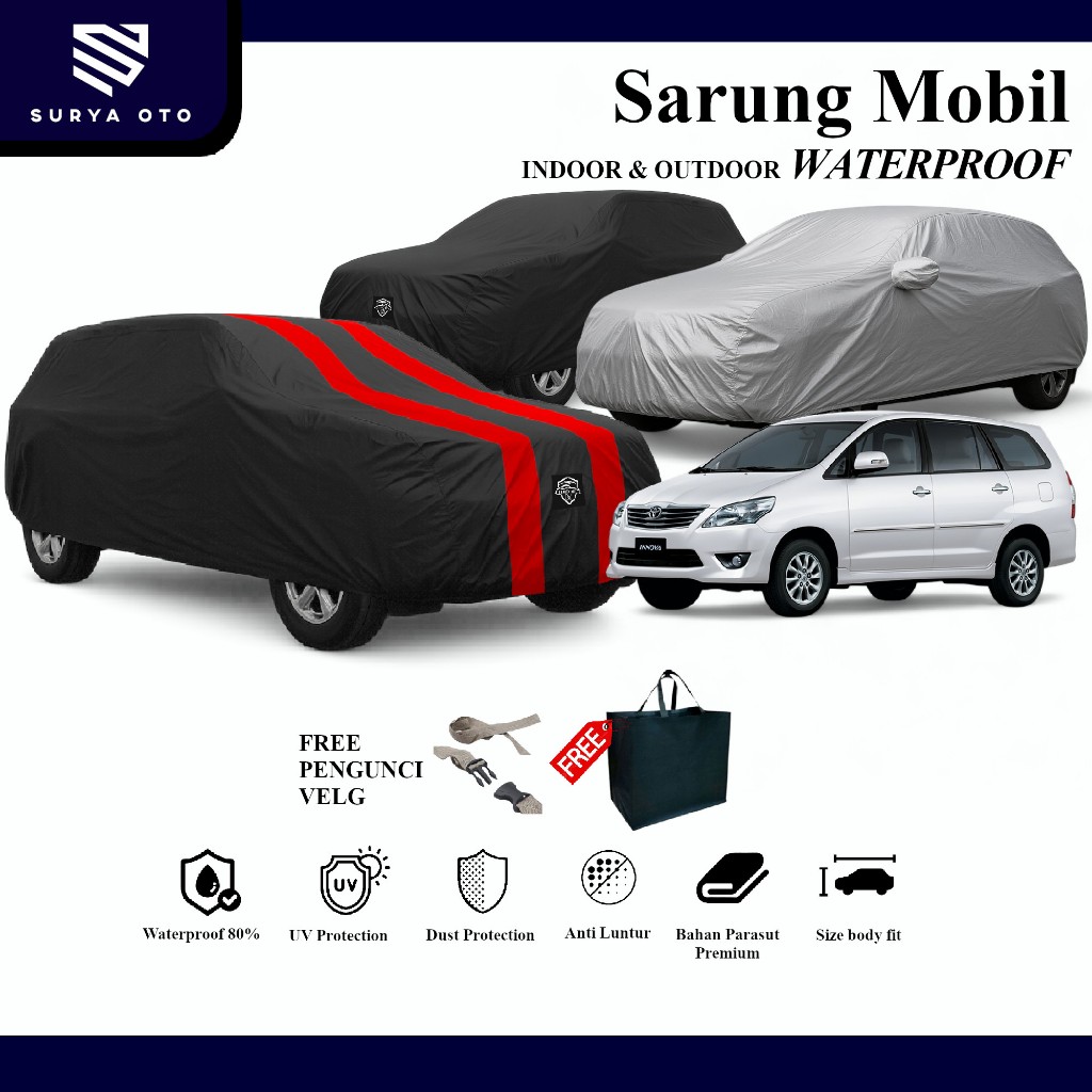 Sarung Cover Penutup Tutup Body Mobil Innova 2005-2014 Waterproof