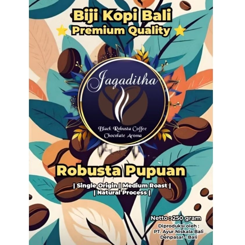 

Kopi Bali Robusta | Jagaditha | Biji Kopi | Medium Roast | Premium Quality | 250 gram