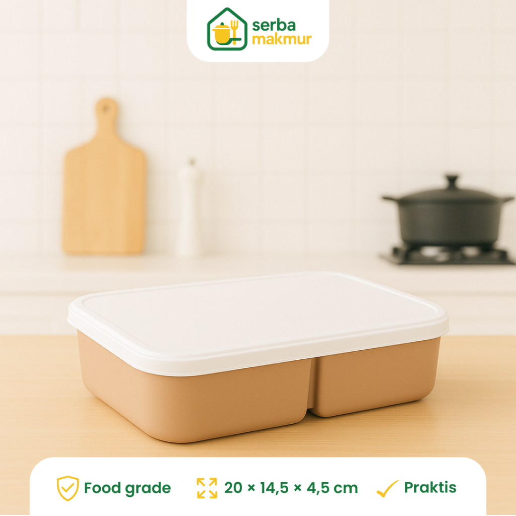 Lunch Box 3 Sekat - Tempat Makan Plastik / Tempat Bekal Makan Plastik Sekat