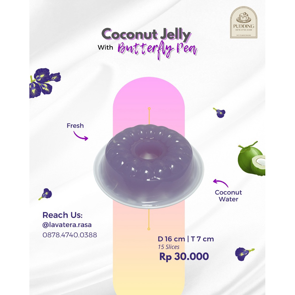 Puding Loyang - Puding Kelapa Telang Oleh Oleh Surabaya