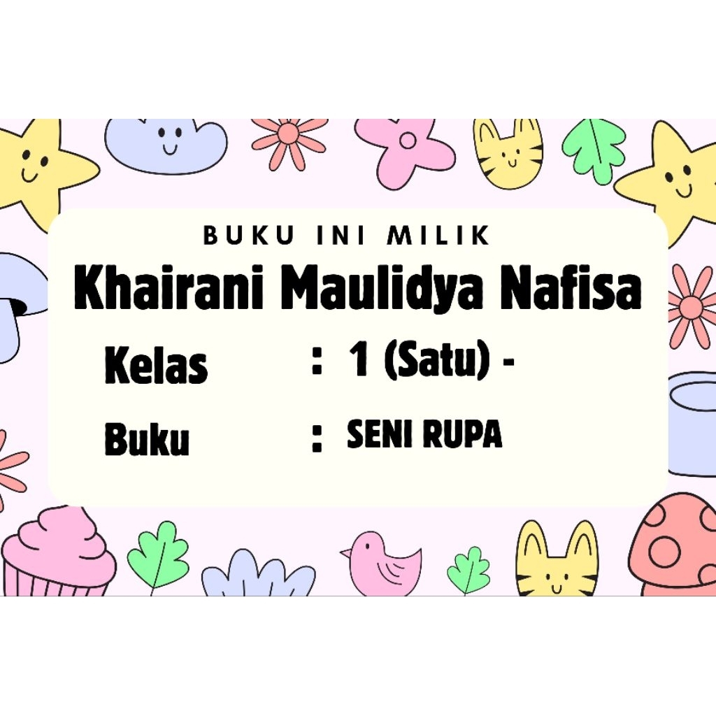 

Label Nama Buku Tulis isi 40pcs