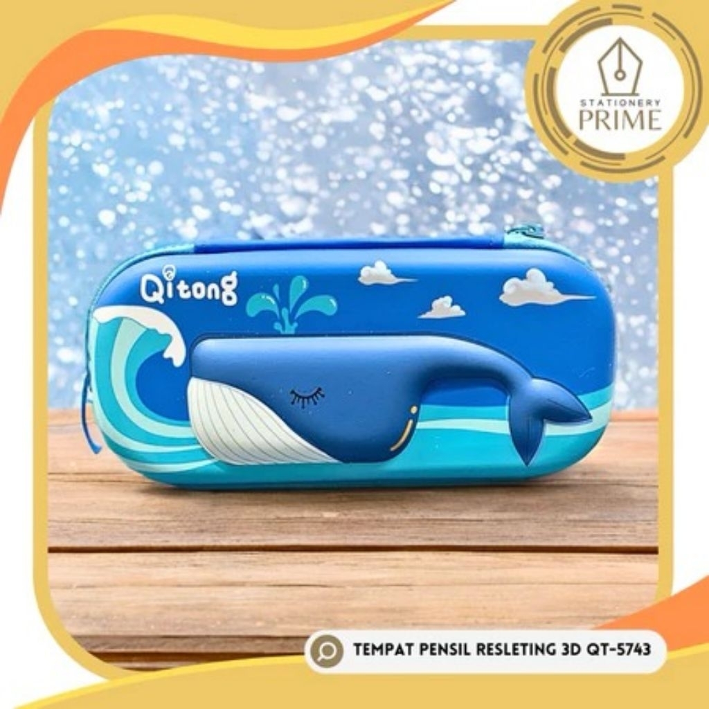 

Tempat Pensil / Kotak Pensil / Pencil Case Resleting Ikan Paus 3D [QT-5743]