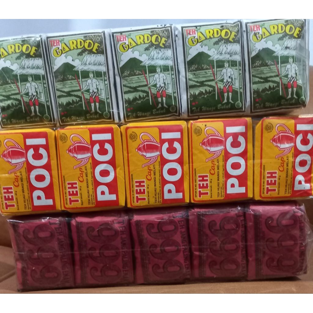 

3 pack teh buat racikan gardoe ijo, poci, 999
