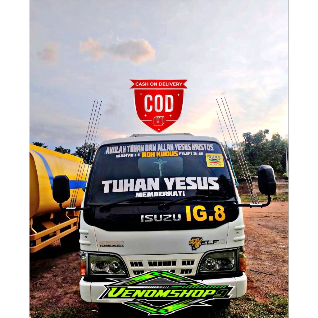 Variasi antena spion Stainless Steel Truck/Mobil panjang ( ±1 METER ) BISA COD aksesoris eksterior M