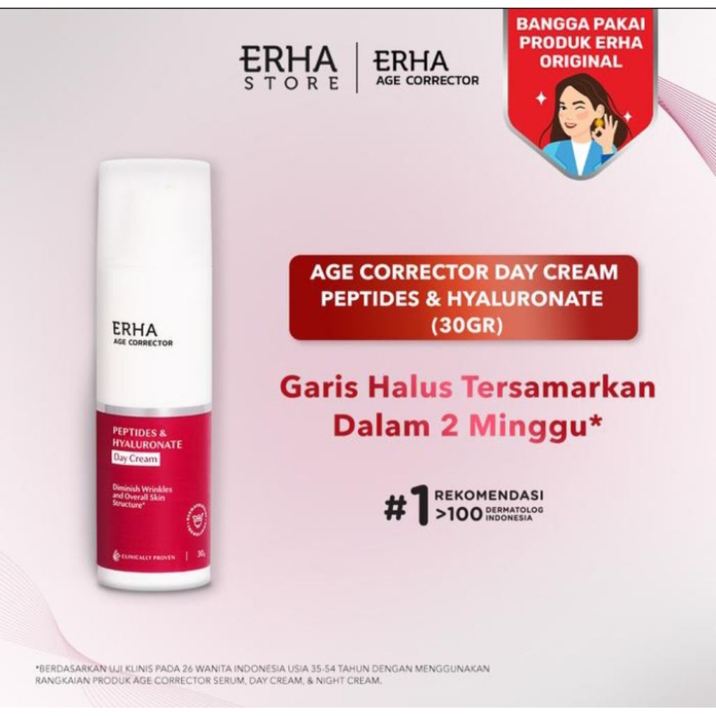 erha age corrector day cream peptides hyaluronate