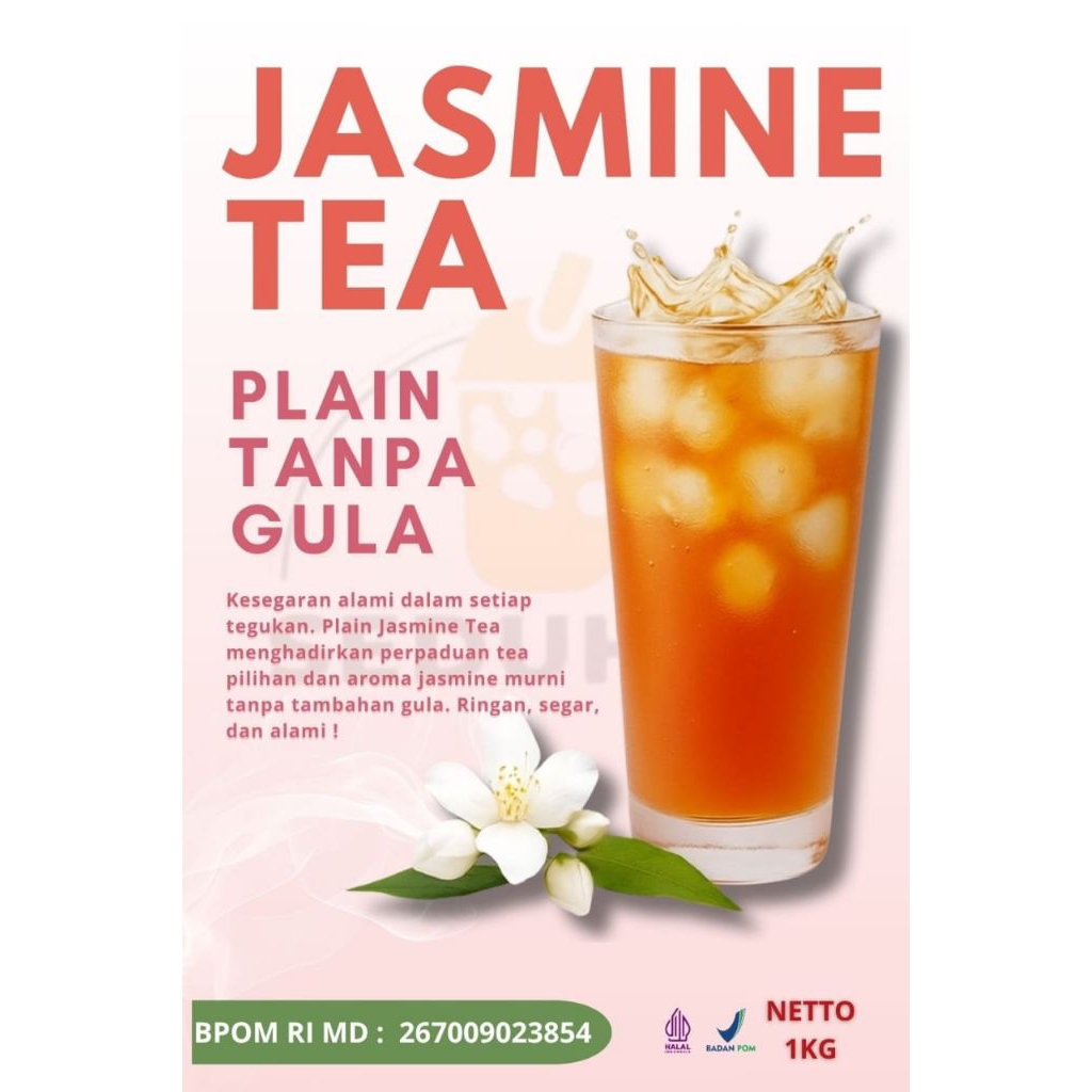 

Bubuk minuman Jasmine tea plan tanpa gula 1 kg