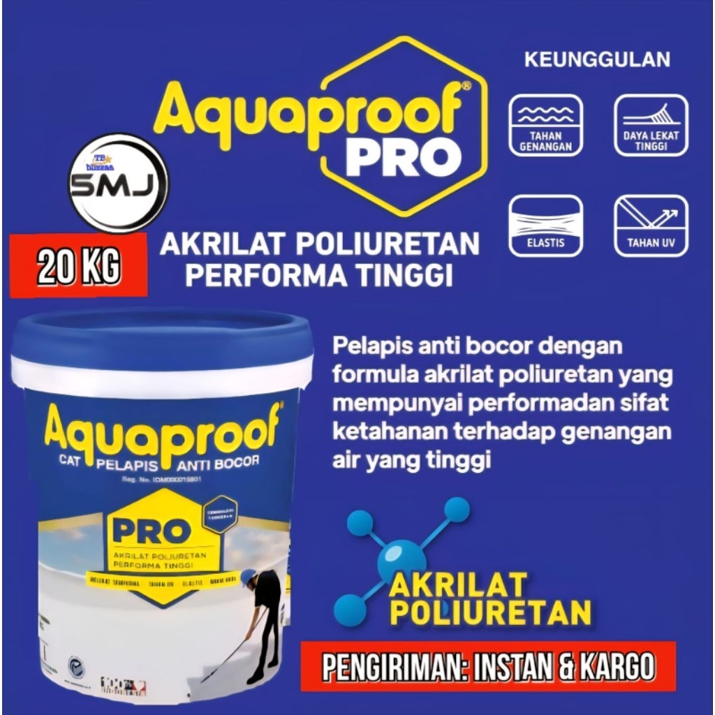 Aquaproof 20kg Aquaproof PRO 20kg Aquaproof Pro Abu Abu 20kg Waterproof Anti Bocor PRO 20kg