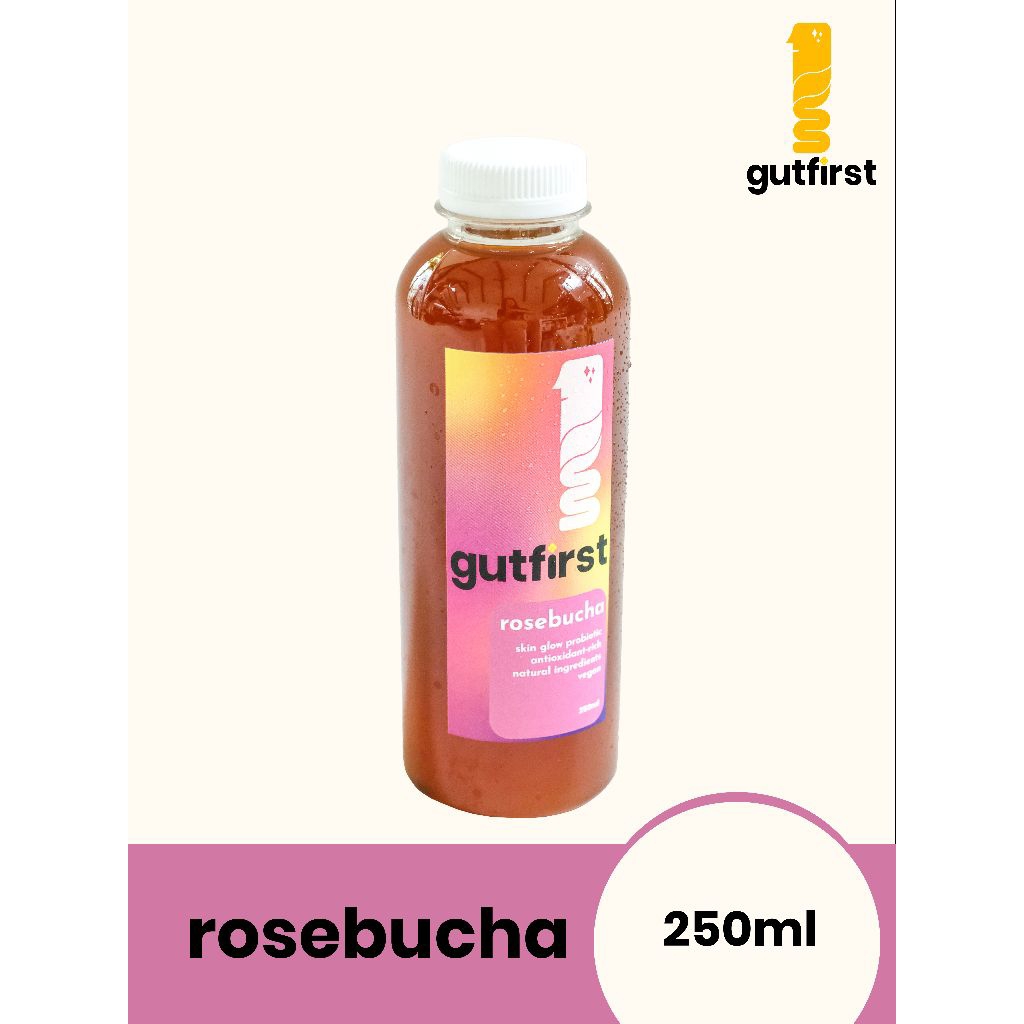 

Gutfirst Rosebucha 250 ml Kombucha Rose Berry Probiotic Tea Minuman Probiotik