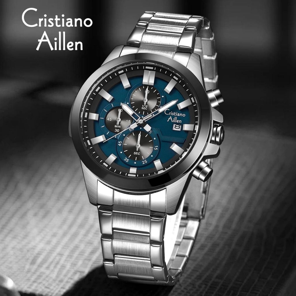 BUY 1 GET 1JAM TANGAN PRIA ORIGINAL CRISTIANO AILLEN 8892