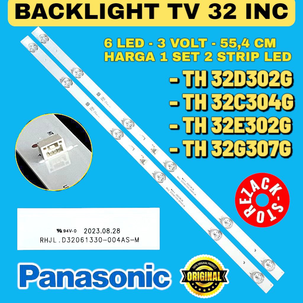 BACKLIGHT TV LED PANASONIC TH-32D302G TH-32C304G TH-32E302G TH-32G307G TH32D302G TH32C304G