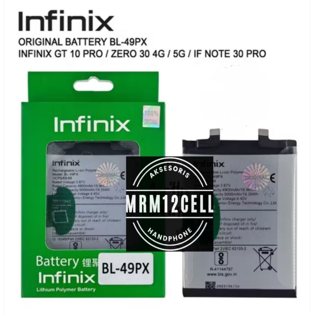 BATRE BATTRAY BATERAI BATRE INFINIK NOTE 30 PRO / GT 10 PRO / ZERO 30 4G / 5G BL-49PX BATRE INFINIK 