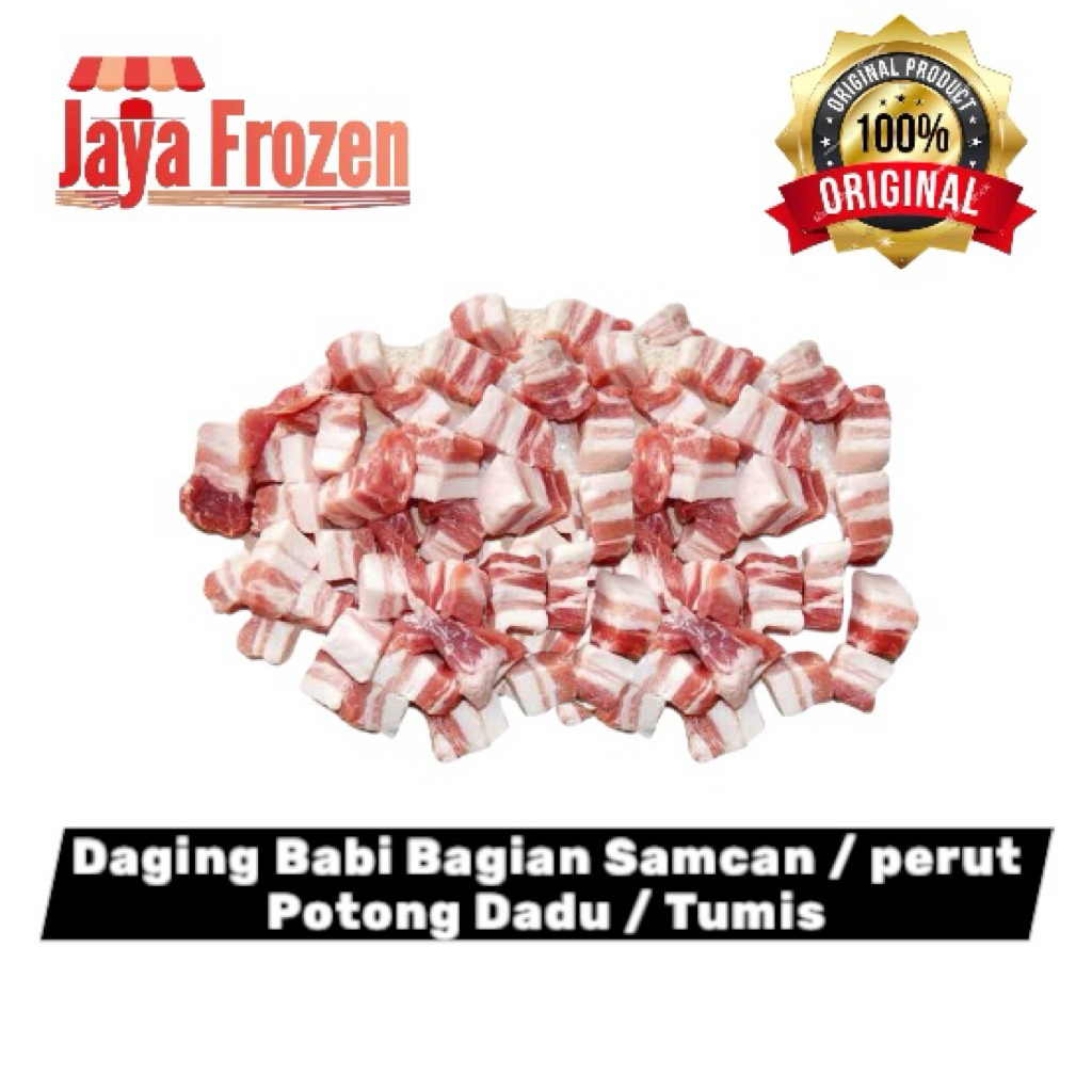 

Daging Babi Bagian Samcan Potong Dadu Fresh - Olahan Babi Kecap / Rica - Rica / Sate Dll Berat 500gram/1kg