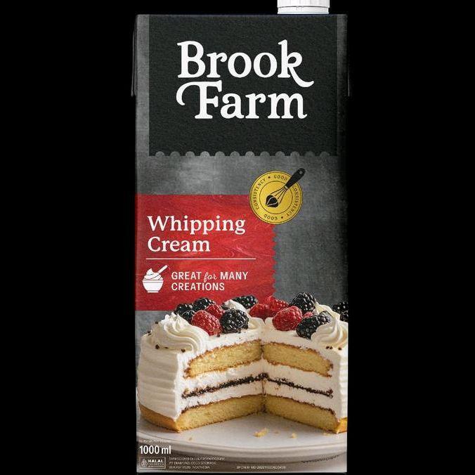 

[oddsolshop] pekanbaru/Brook Farm Whipping Cream 1L Krim Bahan Dekorasi Kue 1000ML