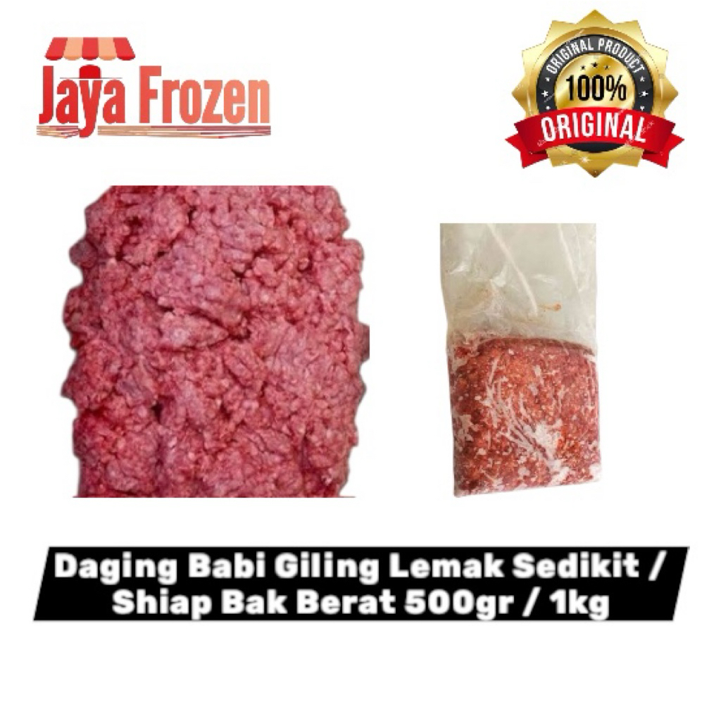 

Daging Babi Giling Spesial Low Fat / Lemak Sedikit / Shiap Bak Fresh (Giling Baru) Berat 1kg