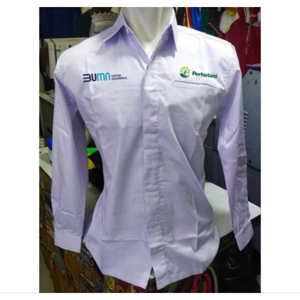 KEMEJA PERHUTANI BUMN BAJU PERHUTANI SERAGAM BUMN PERHUTANI PANJANG