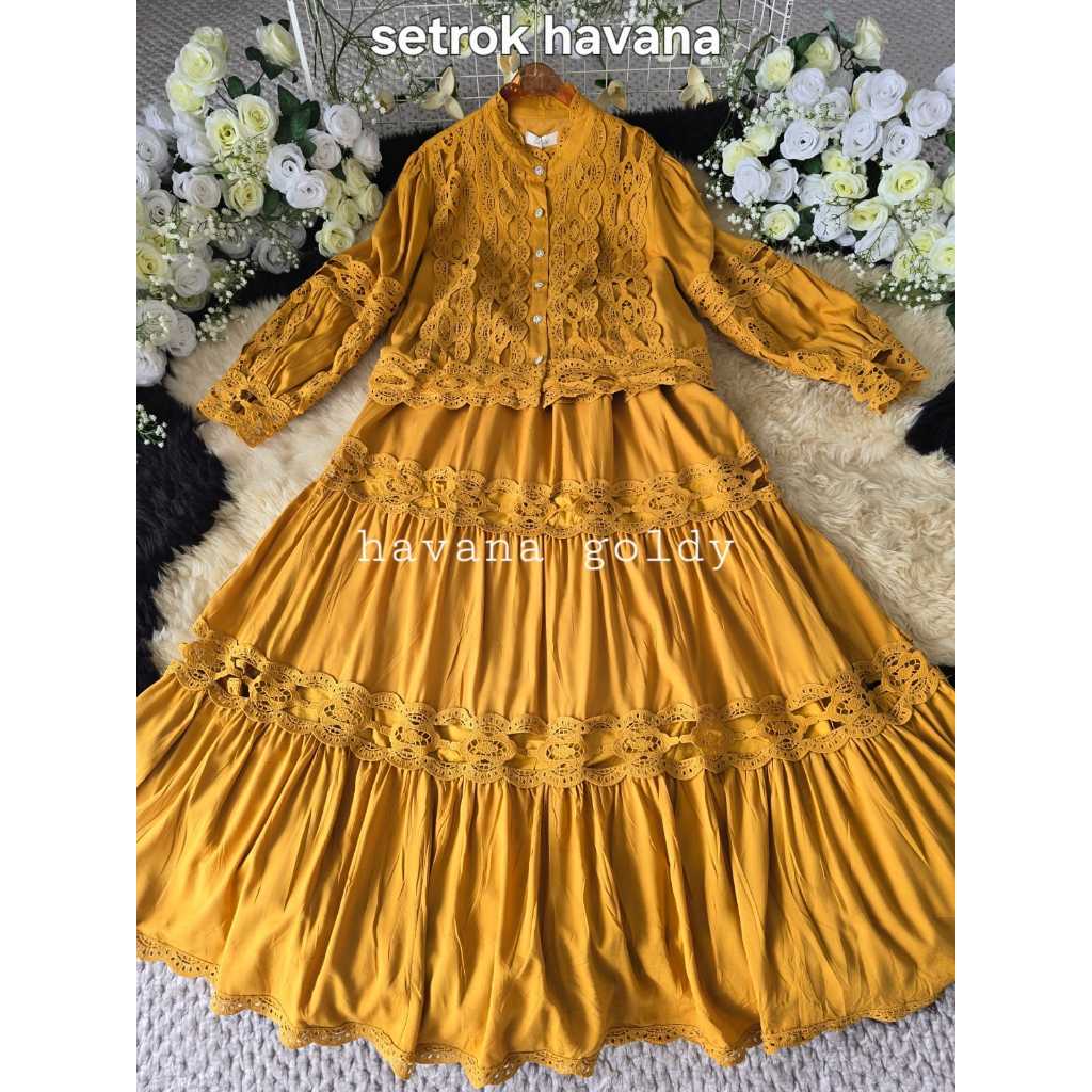 SetRok Havana Goldy SetRok Mewah Remaja Kekinian   Pesta