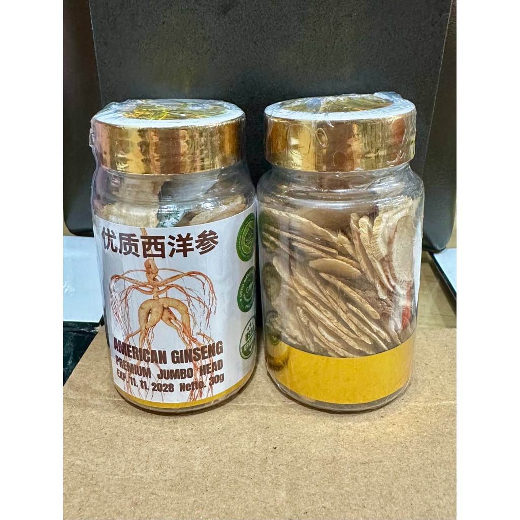

GINSENG PREMIUM AMERICAN GINSENG SLICE JUMBO 30g ( JAMIN ORIGINAL ) SG
