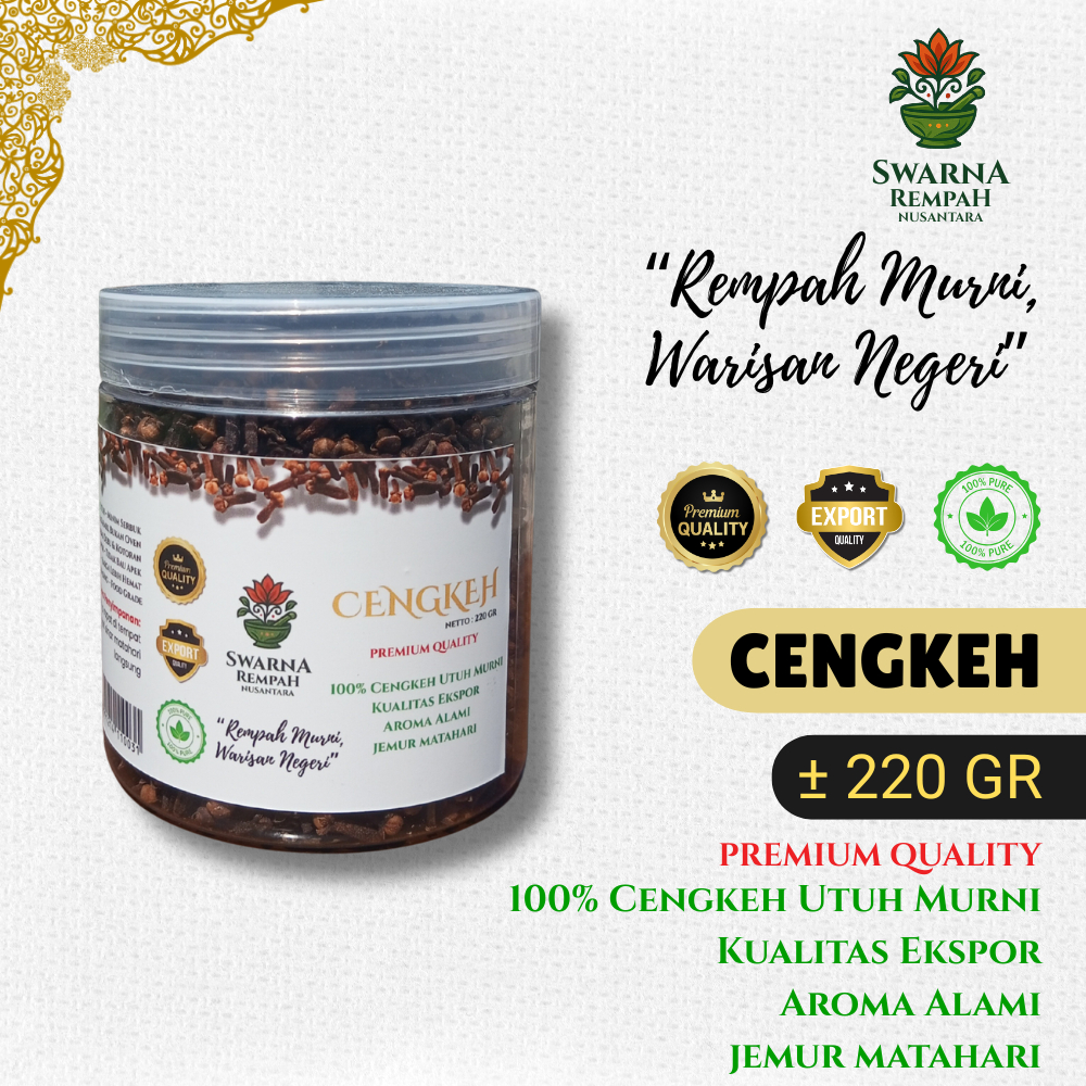 

SRN - Cengkeh Kering Organik Kualitas Ekspor 220 gram
