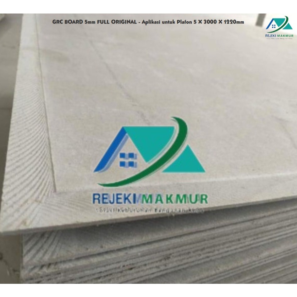 GRC BOARD 5mm FULL ORIGINAL - Aplikasi untuk Plafon 5 X 1220mm X 2440